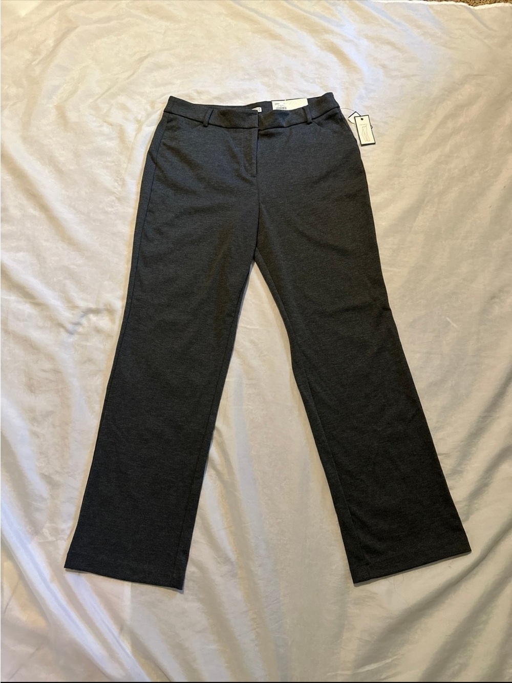 NWT Dana Buchman Straight Midrise Gray Pants Sz 12